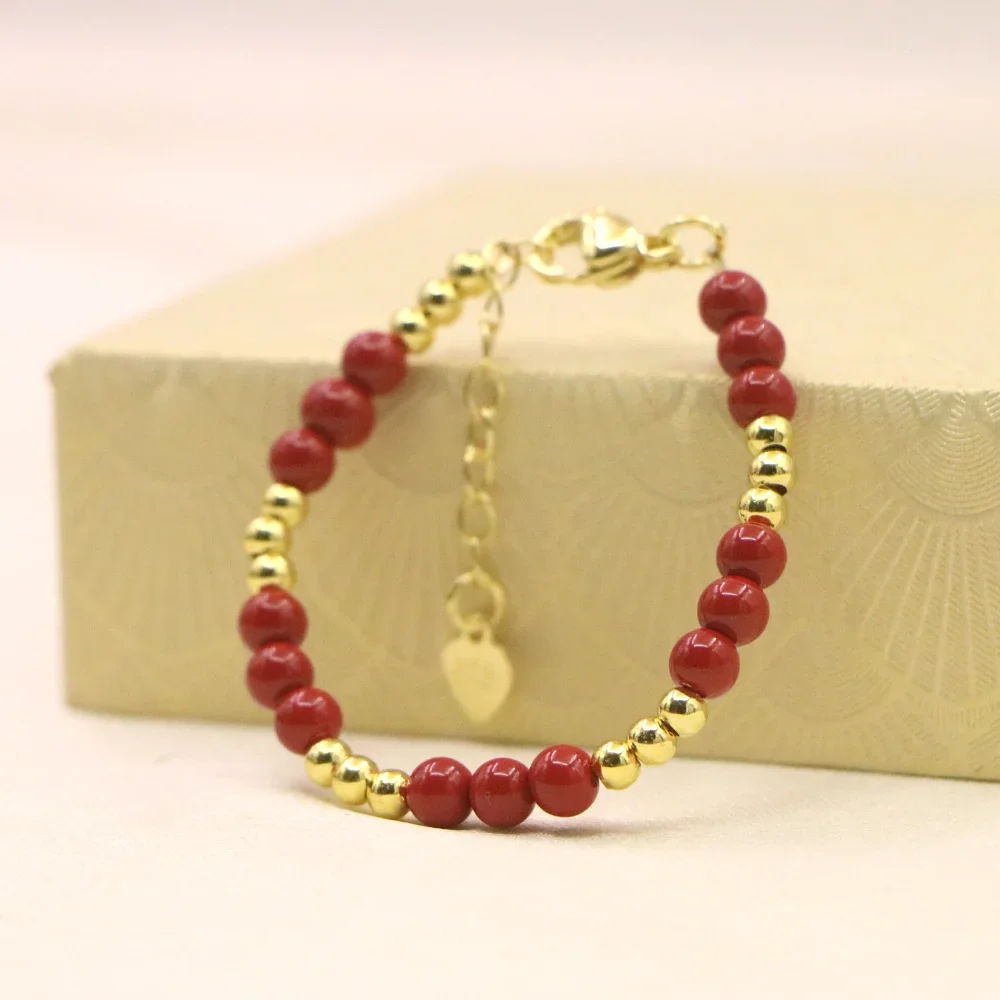 Yoga Fitness Tracker - Encanto encantador pulsera roja niñas cierre