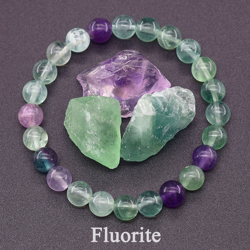 Yoga Fitness Tracker - Pulsera de fluorita con piedra Natural