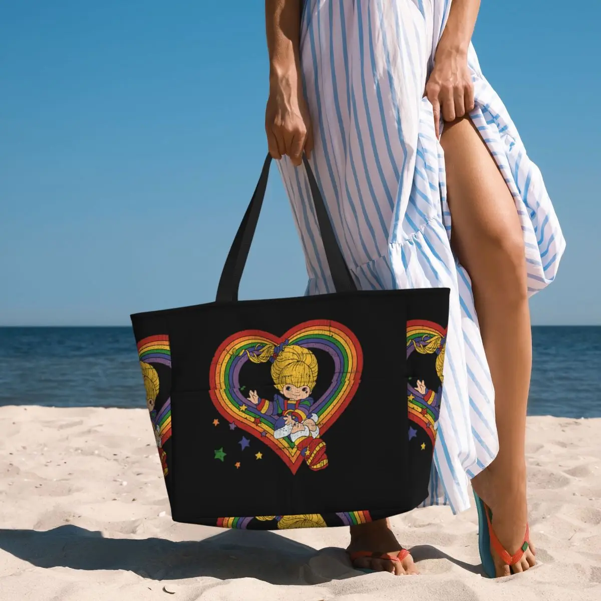Yoga Fitness Tote - Bolso de playa Rainbow Brite con