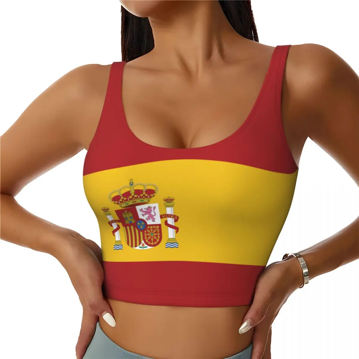 Yoga Và Fitness - Tops básicos con bandera de España