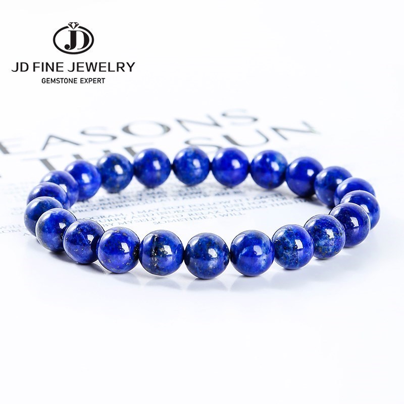 Yoga Fitness Tracker - JD-pulsera de cuentas de lapislázuli para