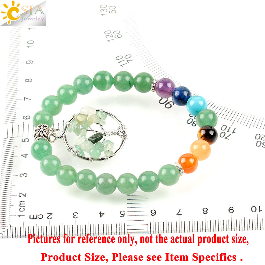 CSJA 7 Chakras piedras natural - Yoga Fitness Tracker reseña y precio