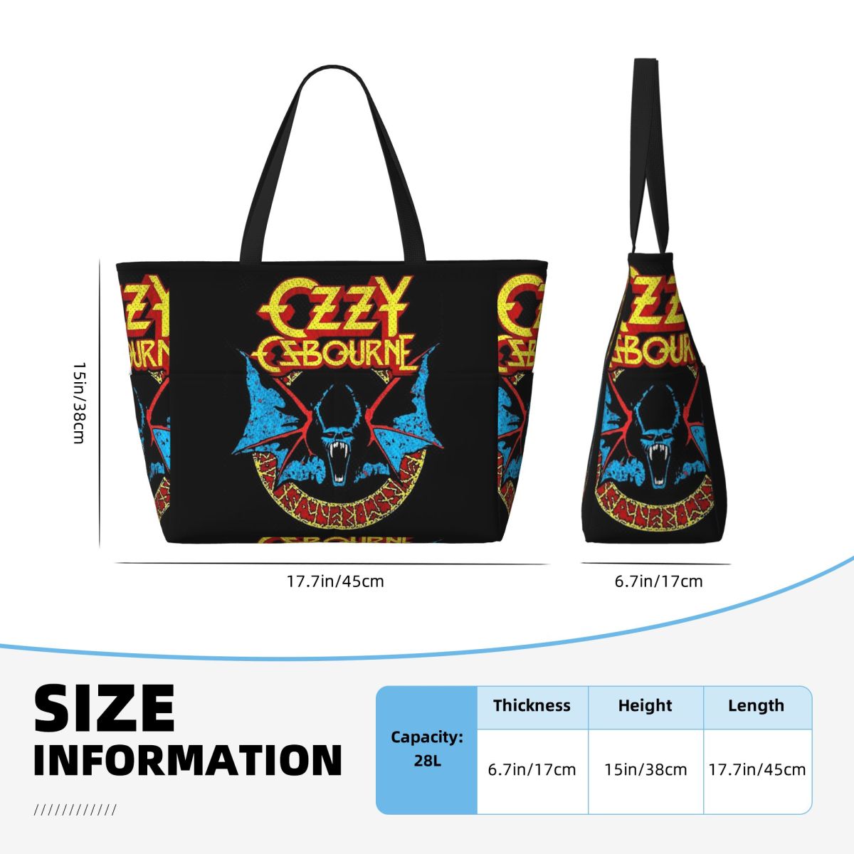 Bolsa de playa Ozzy Osbourne R - Yoga Fitness Tote reseña y precio