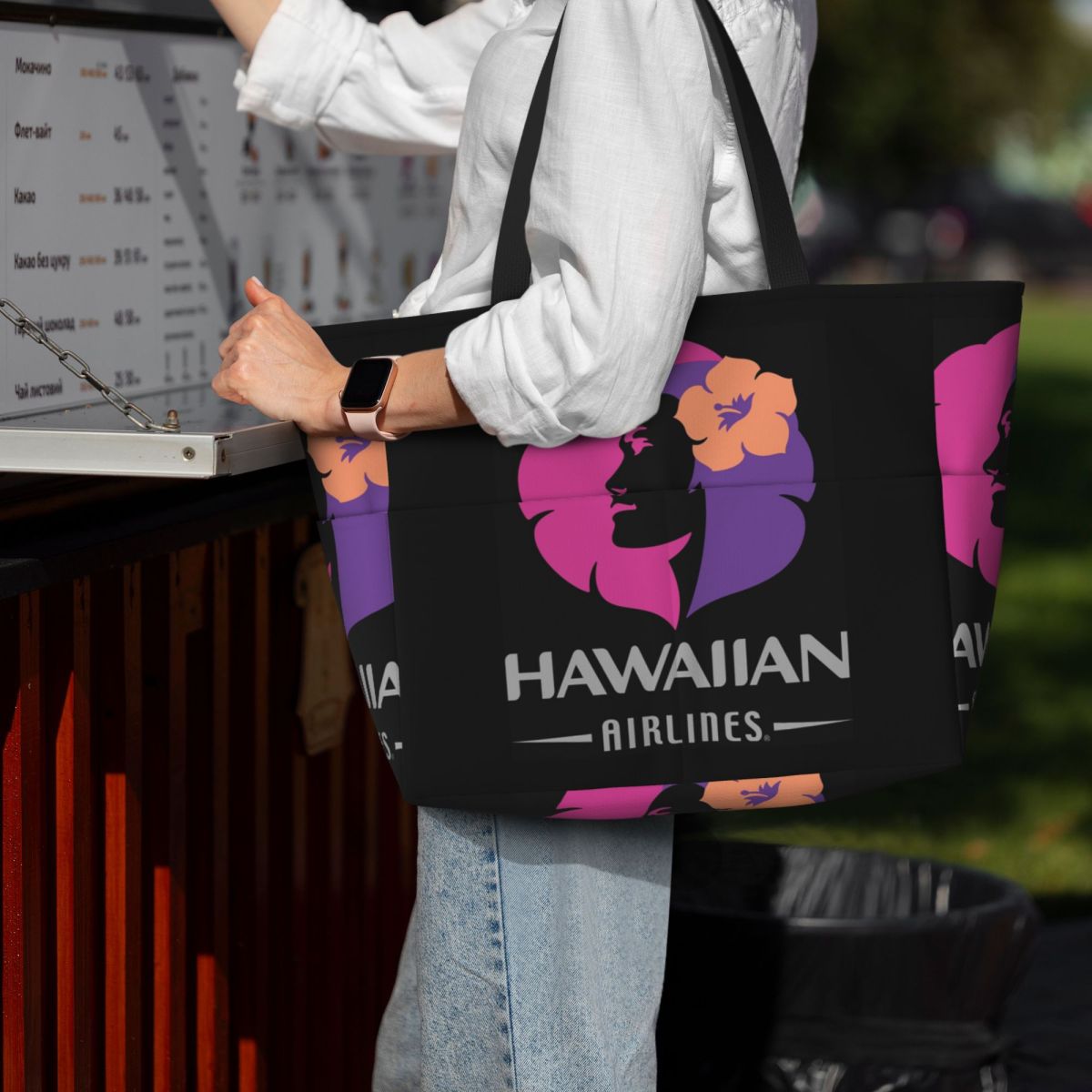 Hawaiian Airlines Herc Travel  - Yoga Fitness Tote reseña y precio