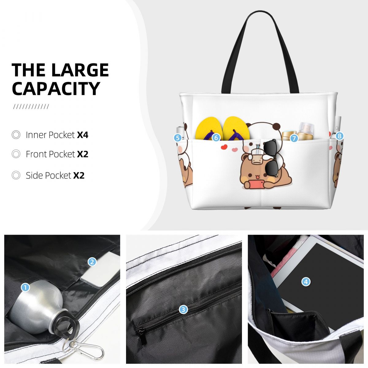 Bolso de mano de playa con glo - Yoga Fitness Tote reseña y precio