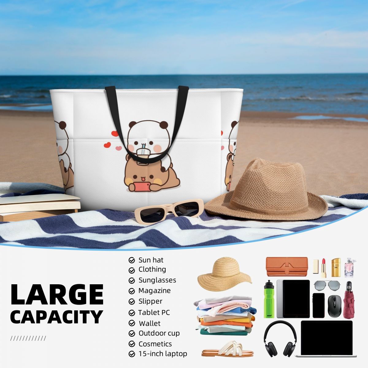 Bolso de mano de playa con glo - Yoga Fitness Tote reseña y precio