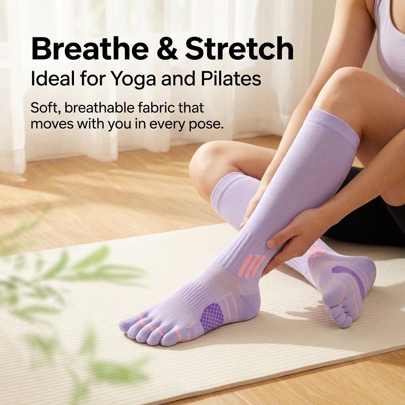 1/6 Pares de Calcetines Largos - Yoga Fitness Usa reseña y precio