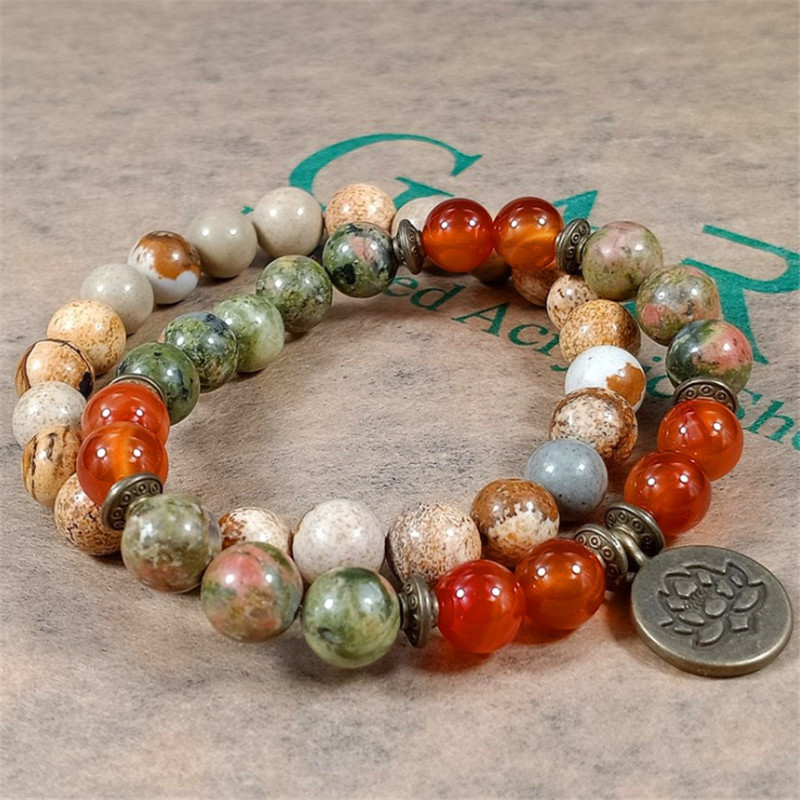 Charm Stone muñeca Mala crista - Yoga Fitness Tracker reseña y precio