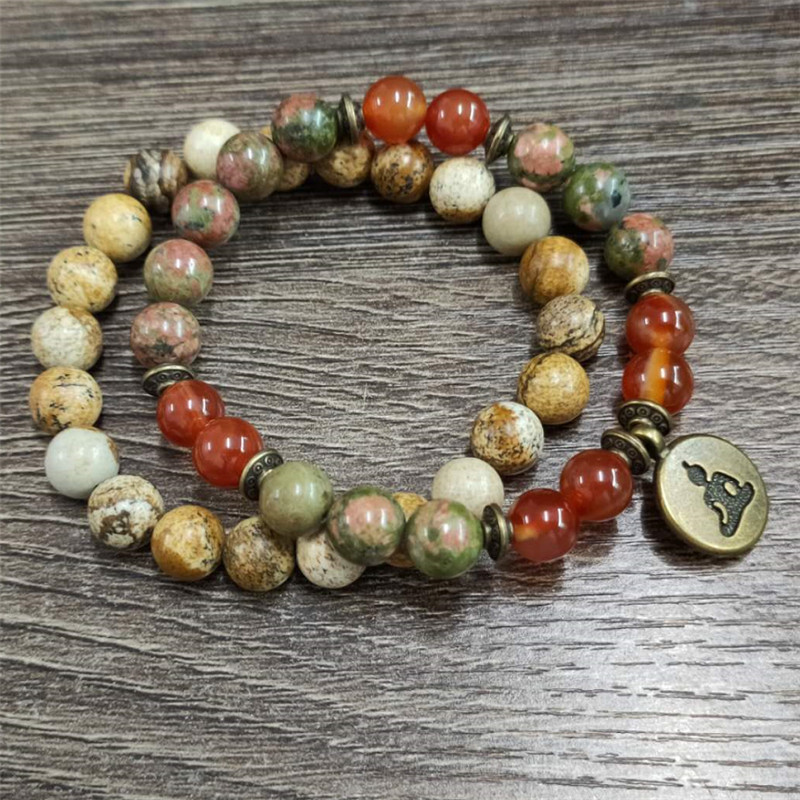 Charm Stone muñeca Mala crista - Yoga Fitness Tracker reseña y precio
