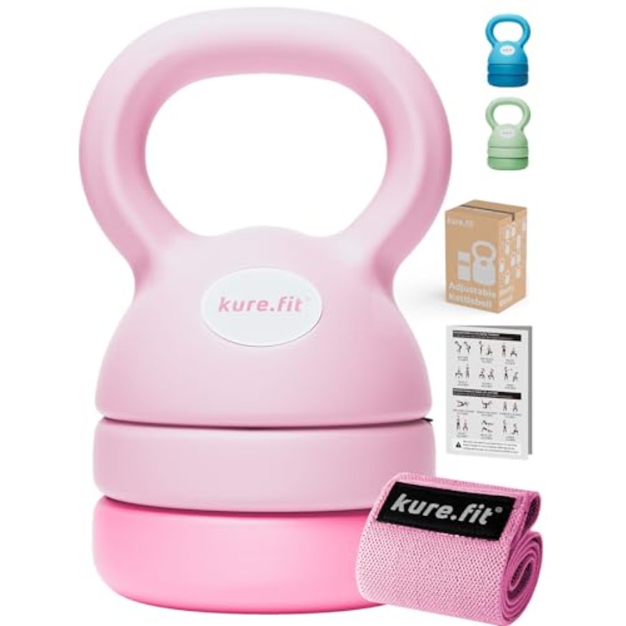 Pesa Rusa Ajustable Rosa de 5  - Kettlebell reseña y precio