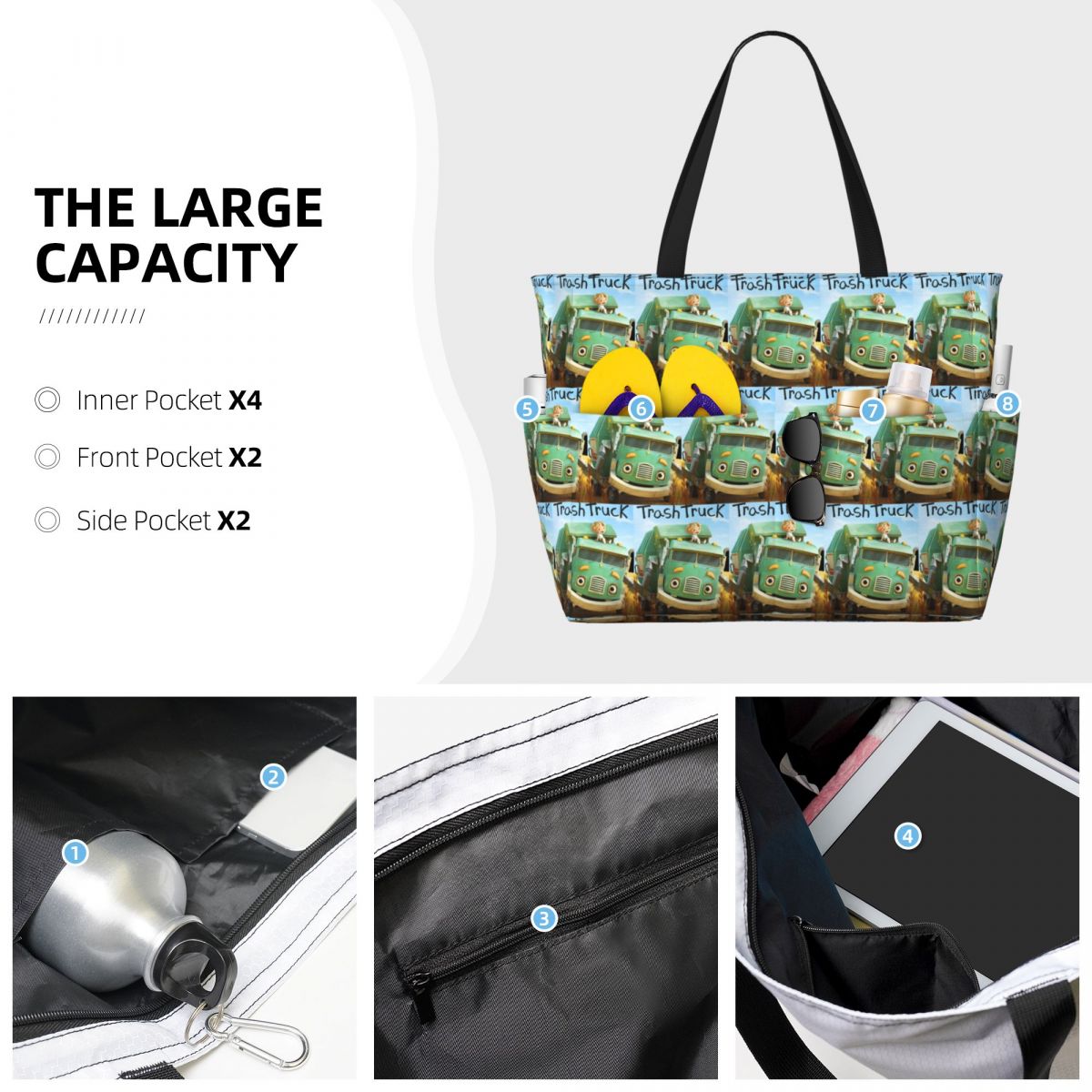 Hank And Trash Truck-Bolso de  - Yoga Fitness Tote reseña y precio