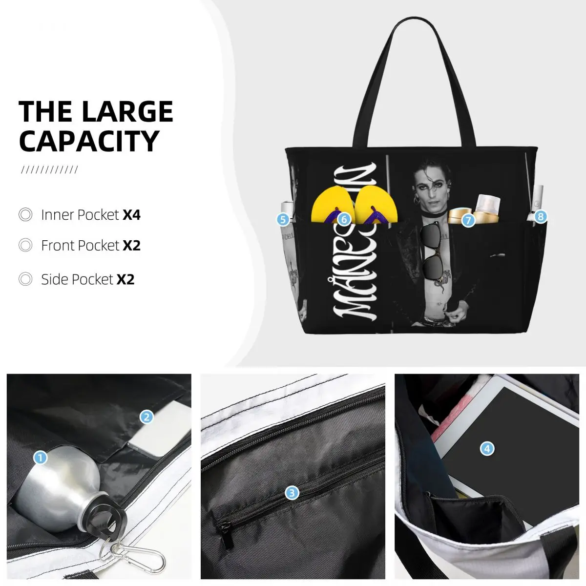 Damiano David Maneskin - Bolsa - Yoga Fitness Tote reseña y precio