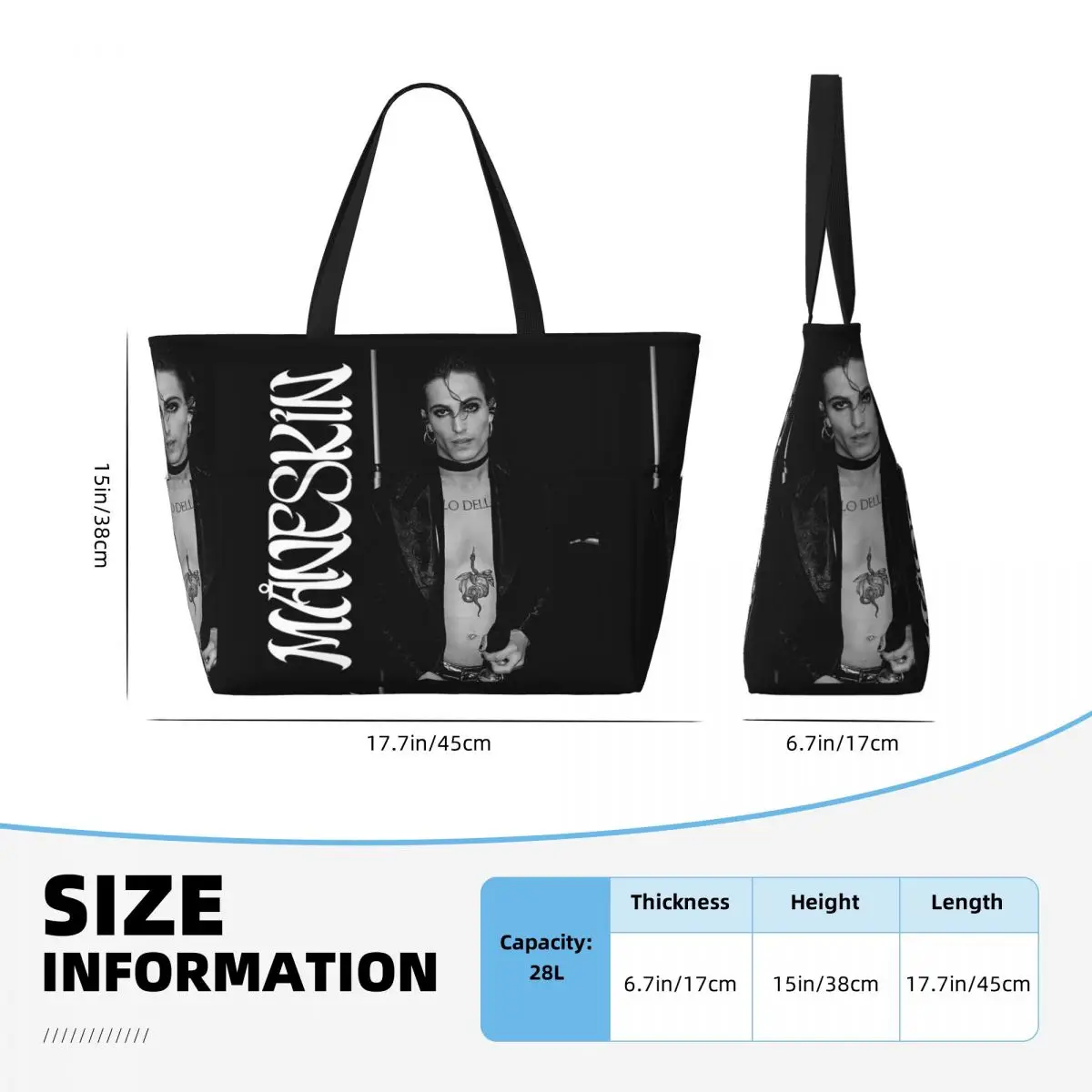 Damiano David Maneskin - Bolsa - Yoga Fitness Tote reseña y precio