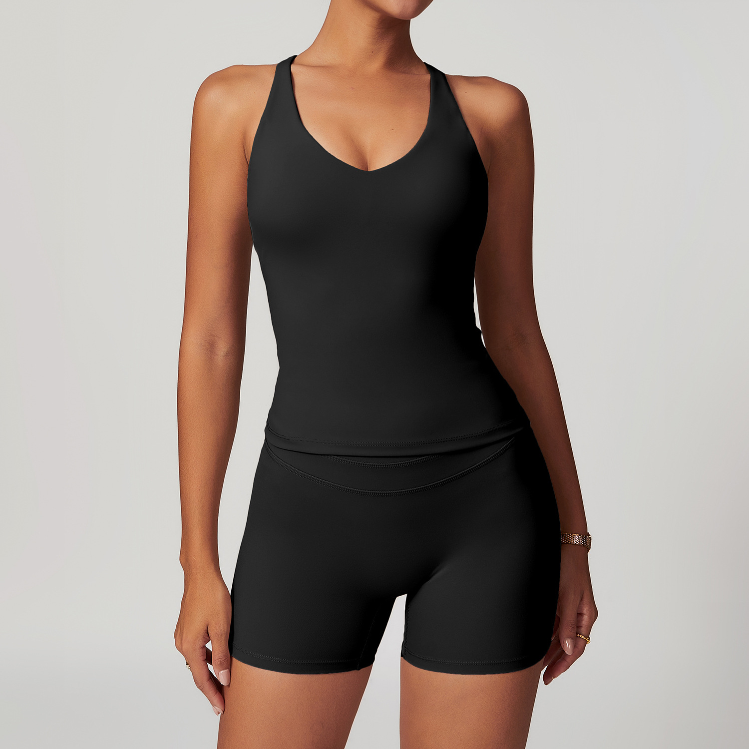 Traje de yoga con espalda ajus - Yoga Và Fitness reseña y precio