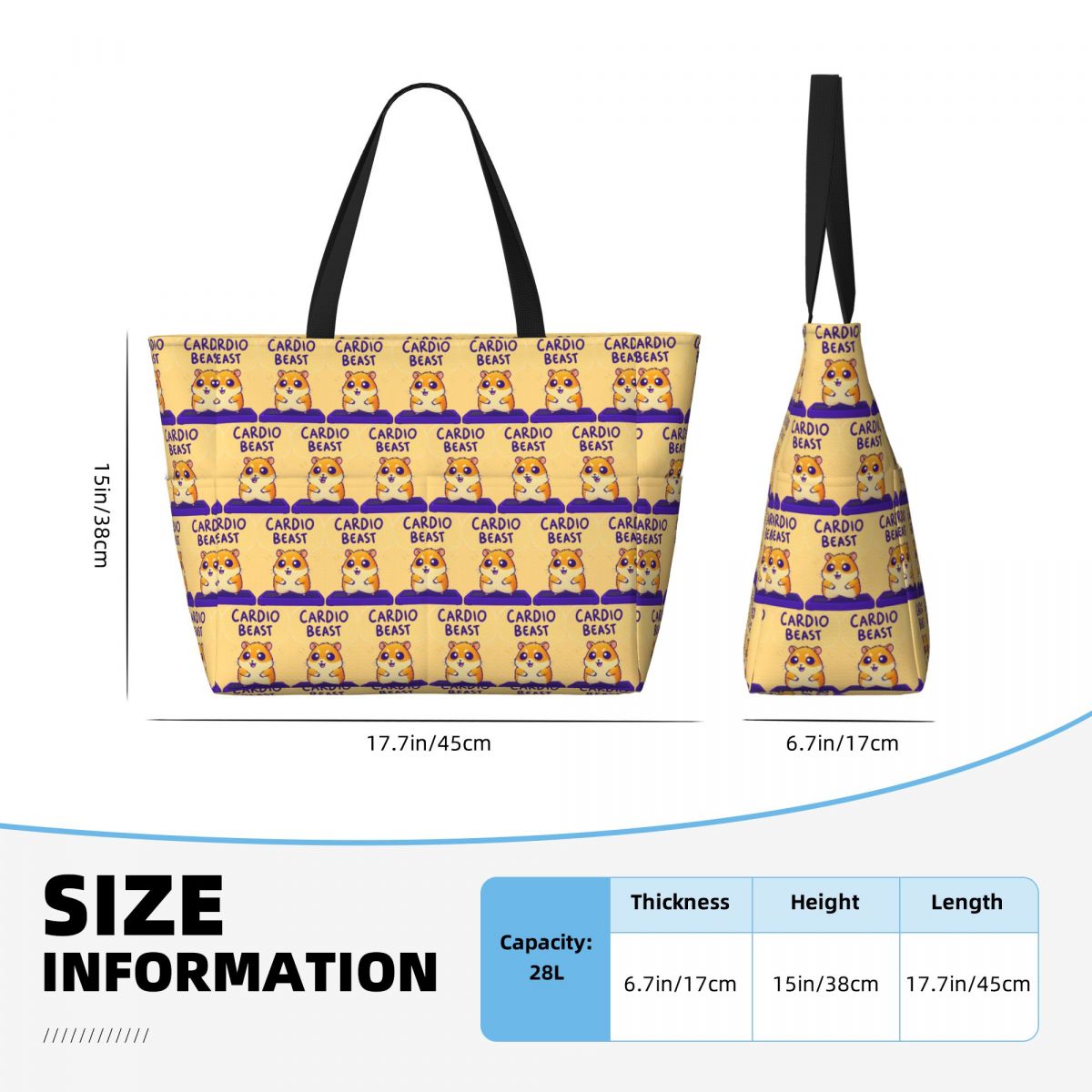 Bolsa de playa con estampado d - Yoga Fitness Tote reseña y precio