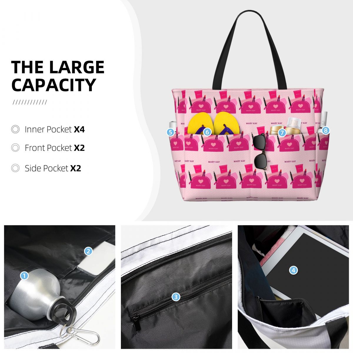 Bolso de playa Mary Kay, bolso - Yoga Fitness Tote reseña y precio