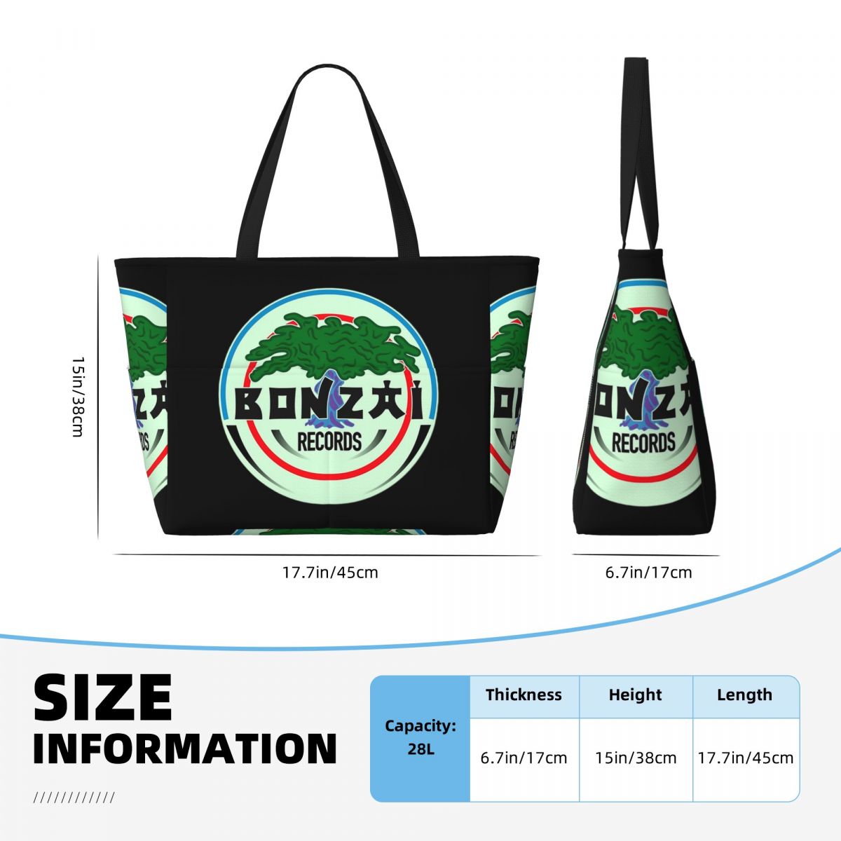 Bonzai Records Bolsa de playa  - Yoga Fitness Tote reseña y precio