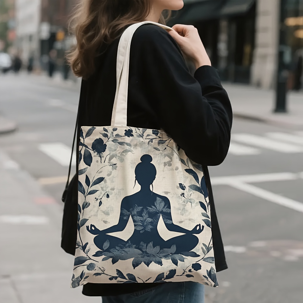 Bolso de hombro de lona con te - Yoga Fitness Tote reseña y precio