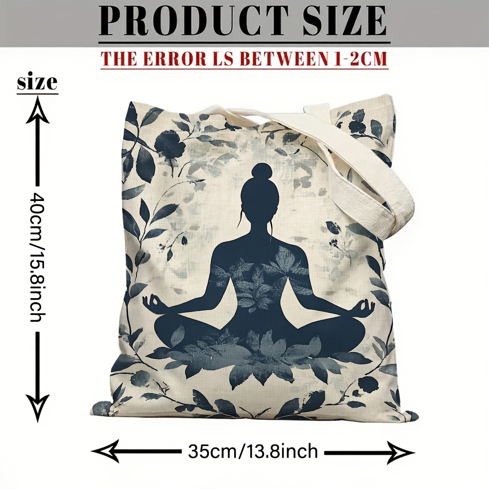 Bolso de hombro de lona con te - Yoga Fitness Tote reseña y precio