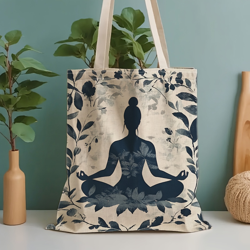 Bolso de hombro de lona con te - Yoga Fitness Tote reseña y precio