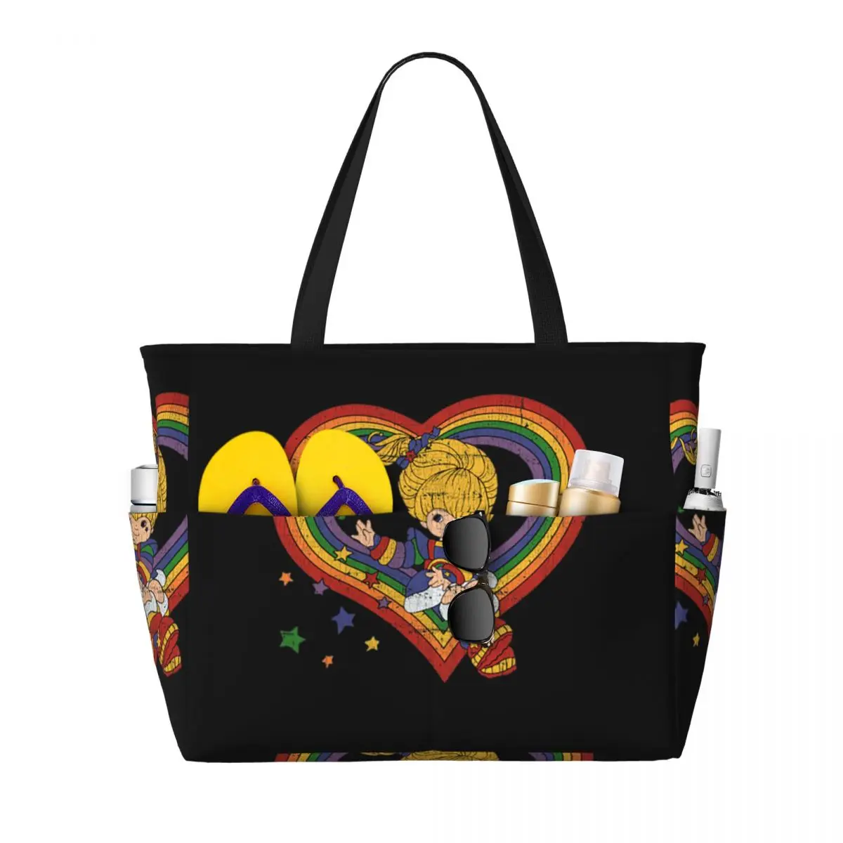 Bolso de playa Rainbow Brite c - Yoga Fitness Tote reseña y precio