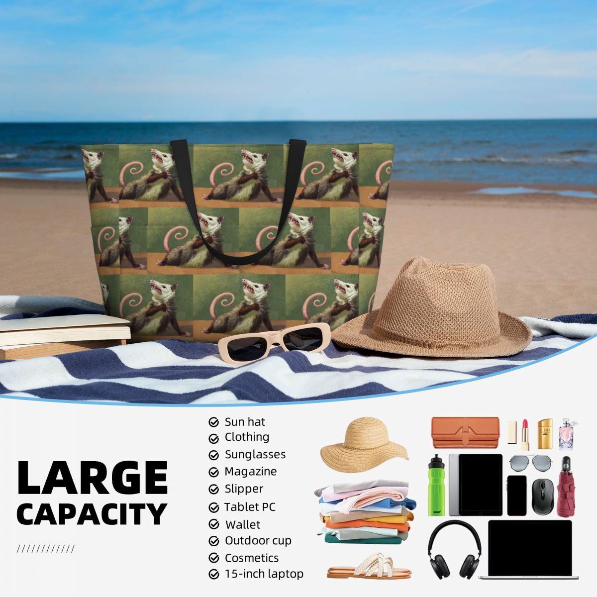 Amateur Opossum actriz playa b - Yoga Fitness Tote reseña y precio